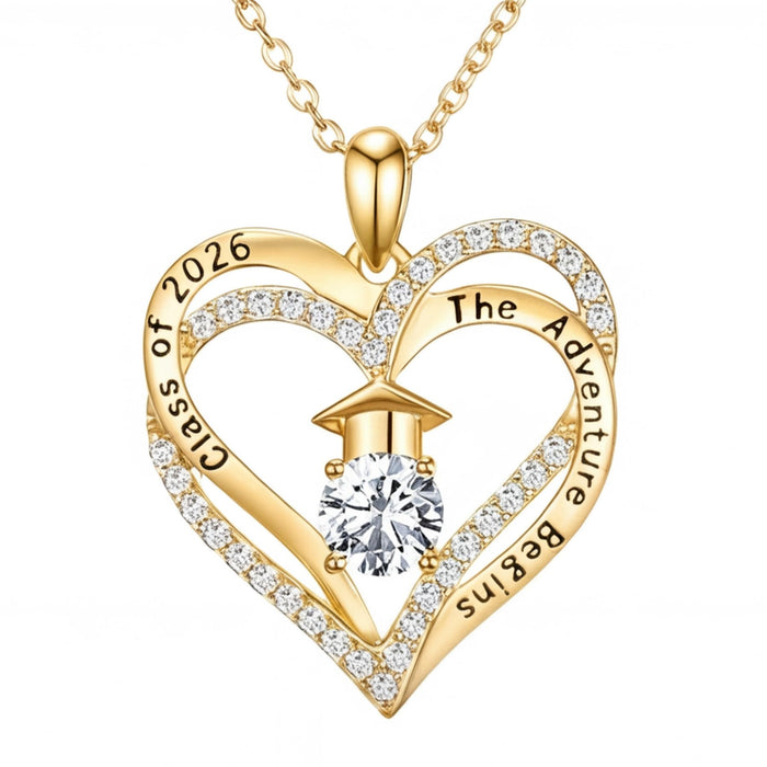 Brave Future & New Horizon Compass Pendant Necklace